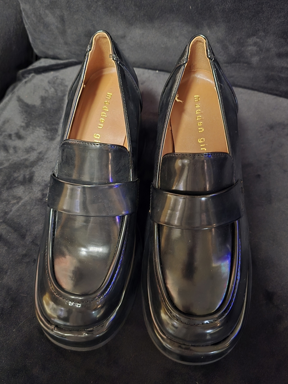 New Madden Girl Black Patent Size 8 Shoes.